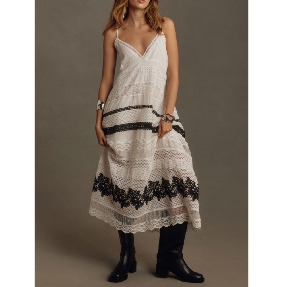 NWT | Anthropologie Lace Maxi Dress Size L